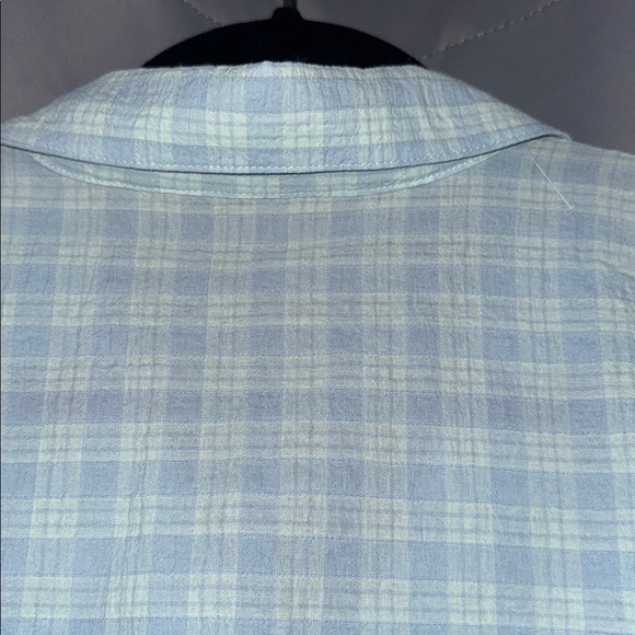 Eddie Bauer Sky Blue Checkered Shirt new XL - Picture 7 of 8